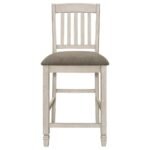 SARASOTA WOOD COUNTER CHAIR RUSTIC CREAM (SET OF 2) - Image 4
