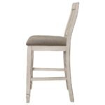 SARASOTA WOOD COUNTER CHAIR RUSTIC CREAM (SET OF 2) - Image 5