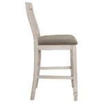 SARASOTA WOOD COUNTER CHAIR RUSTIC CREAM (SET OF 2) - Image 8