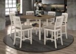 SARASOTA WOOD COUNTER CHAIR RUSTIC CREAM (SET OF 2) - Image 13