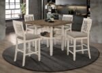 SARASOTA WOOD COUNTER CHAIR RUSTIC CREAM (SET OF 2) - Image 14