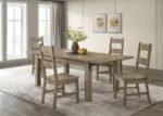 CARDOVA 5-PIECE EXTENSION TABLE DINING SET VINEYARD OAK