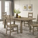 CARDOVA 5-PIECE EXTENSION TABLE DINING SET VINEYARD OAK
