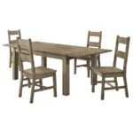CARDOVA 5-PIECE EXTENSION TABLE DINING SET VINEYARD OAK - Image 2