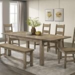 CARDOVA 6-PIECE EXTENSION TABLE DINING SET VINEYARD OAK