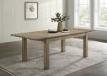 CARDOVA 87-INCH SOLID WOOD EXTENSION DINING TABLE VINEYARD OAK - Image 2