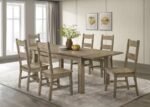 CARDOVA 87-INCH SOLID WOOD EXTENSION DINING TABLE VINEYARD OAK - Image 14