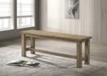 CARDOVA 51-INCH SOLID WOOD DINING BENCH VINEYARD OAK - Image 2