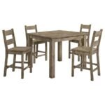 CARDOVA 5-PIECE COUNTER HEIGHT DINING TABLE SET VINEYARD OAK - Image 2