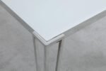 PAULINE RECTANGULAR 64-INCH GLASS TOP DINING TABLE CHROME - Image 5