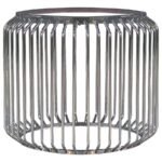 VEENA ROUND METAL DINING TABLE BASE CHROME
