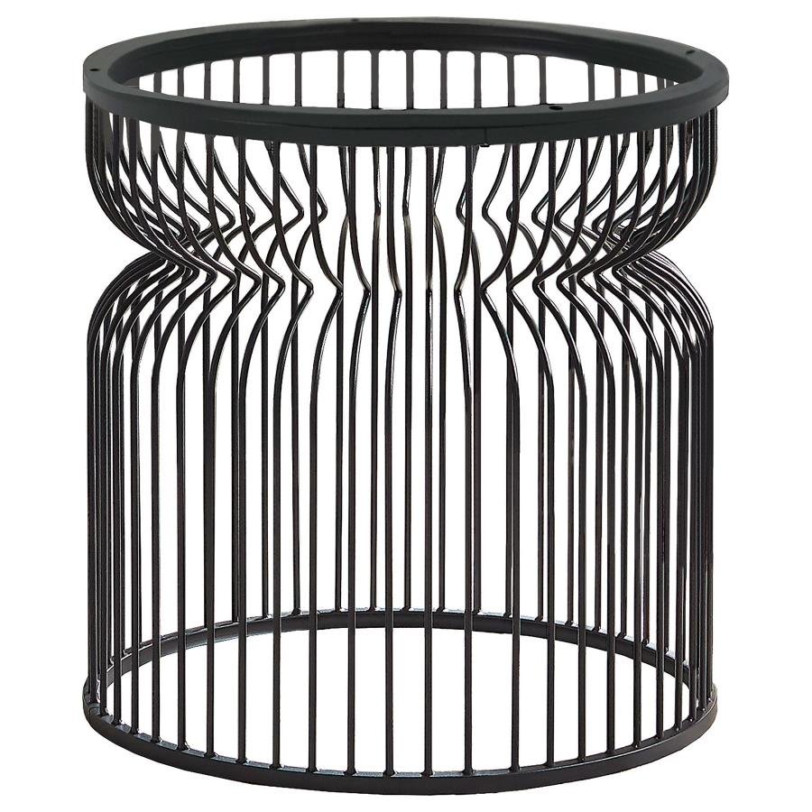 193511_01x900.jpg GRANVIA ROUND METAL DINING TABLE BASE GUNMETAL - Image 1