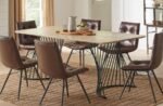 ALTUS 80-INCH COMPOSITE WOOD DINING TABLE NATURAL OAK - Image 2
