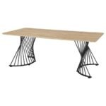 ALTUS 80-INCH COMPOSITE WOOD DINING TABLE NATURAL OAK - Image 4