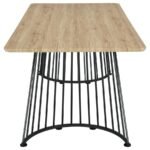 ALTUS 80-INCH COMPOSITE WOOD DINING TABLE NATURAL OAK - Image 5