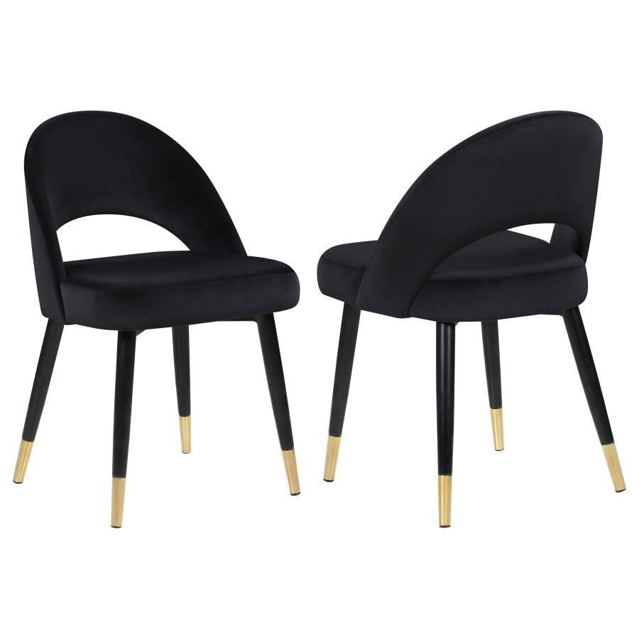 193562_001x900.jpg LINDSEY UPHOLSTERED DINING SIDE CHAIR BLACK (SET OF 2) - Image 1