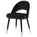 LINDSEY UPHOLSTERED DINING SIDE CHAIR BLACK (SET OF 2) - Image 5