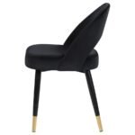 LINDSEY UPHOLSTERED DINING SIDE CHAIR BLACK (SET OF 2) - Image 6