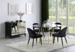 LINDSEY UPHOLSTERED DINING SIDE CHAIR BLACK (SET OF 2) - Image 15