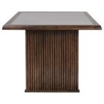SHERWOOD 5-PIECE RECTANGULAR DINING TABLE SET BROWN - Image 5