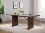 SHERWOOD 72-INCH RECTANGULAR DINING TABLE BROWN - Image 2