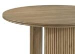 ADINA 5-PIECE ROUND DINING TABLE SET DISTRESSED LIGHT BROWN - Image 7