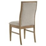 ADINA 5-PIECE ROUND DINING TABLE SET DISTRESSED LIGHT BROWN - Image 10