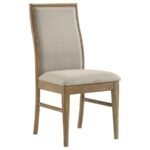 ADINA 7-PIECE EXTENSION DINING SET DISTRESSED LIGHT BROWN - Image 7
