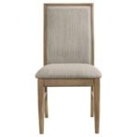 ADINA 7-PIECE EXTENSION DINING SET DISTRESSED LIGHT BROWN - Image 8