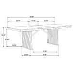 ADINA 7-PIECE EXTENSION DINING SET DISTRESSED LIGHT BROWN - Image 14