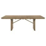 ADINA 89-INCH EXTENSION DINING TABLE DISTRESSED LIGHT BROWN - Image 4