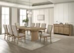 ADINA 89-INCH EXTENSION DINING TABLE DISTRESSED LIGHT BROWN - Image 15