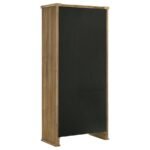 ADINA 77-INCH TALL DISPLAY CABINET DISTRESSED LIGHT BROWN - Image 8
