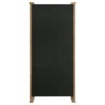 ADINA 77-INCH TALL DISPLAY CABINET DISTRESSED LIGHT BROWN - Image 9