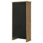 ADINA 77-INCH TALL DISPLAY CABINET DISTRESSED LIGHT BROWN - Image 10
