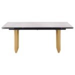VESA 97-INCH GLASS TOP EXTENSION DINING TABLE BEIGE - Image 4