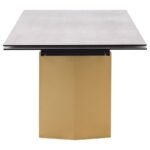 VESA 97-INCH GLASS TOP EXTENSION DINING TABLE BEIGE - Image 6