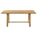 DUNCAN 71-INCH RECTANGULAR WOOD DINING ROOM TABLE WASHED OAK - Image 3