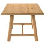 DUNCAN 71-INCH RECTANGULAR WOOD DINING ROOM TABLE WASHED OAK - Image 5