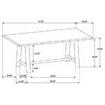 DUNCAN 71-INCH RECTANGULAR WOOD DINING ROOM TABLE WASHED OAK - Image 9