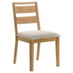 DUNCAN LADDER BACK DINING SIDE CHAIR WASHED OAK (SET OF 2) - Image 3