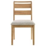 DUNCAN LADDER BACK DINING SIDE CHAIR WASHED OAK (SET OF 2) - Image 4