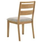 DUNCAN LADDER BACK DINING SIDE CHAIR WASHED OAK (SET OF 2) - Image 7
