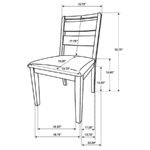 DUNCAN LADDER BACK DINING SIDE CHAIR WASHED OAK (SET OF 2) - Image 13