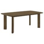 OTTOWA 7-PIECE RECTANGULAR WOOD DINING ROOM TABLE SET BROWN - Image 3