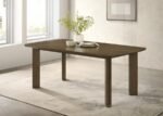 OTTOWA 71-INCH RECTANGULAR WOOD DINING TABLE BROWN - Image 2