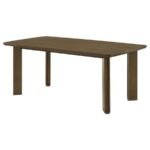 OTTOWA 71-INCH RECTANGULAR WOOD DINING TABLE BROWN - Image 4