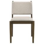 OTTOWA UPHOLSTERED DINING SIDE CHAIR BROWN (SET OF 2) - Image 4