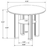 OTTOWA 5-PIECE ROUND COUNTER HEIGHT DINING ROOM SET BROWN - Image 13