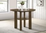 OTTOWA 47-INCH ROUND COUNTER HEIGHT DINING TABLE BROWN - Image 2